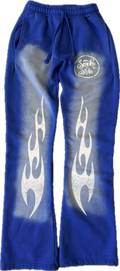 FLAME SWEAT PANTS BLUE