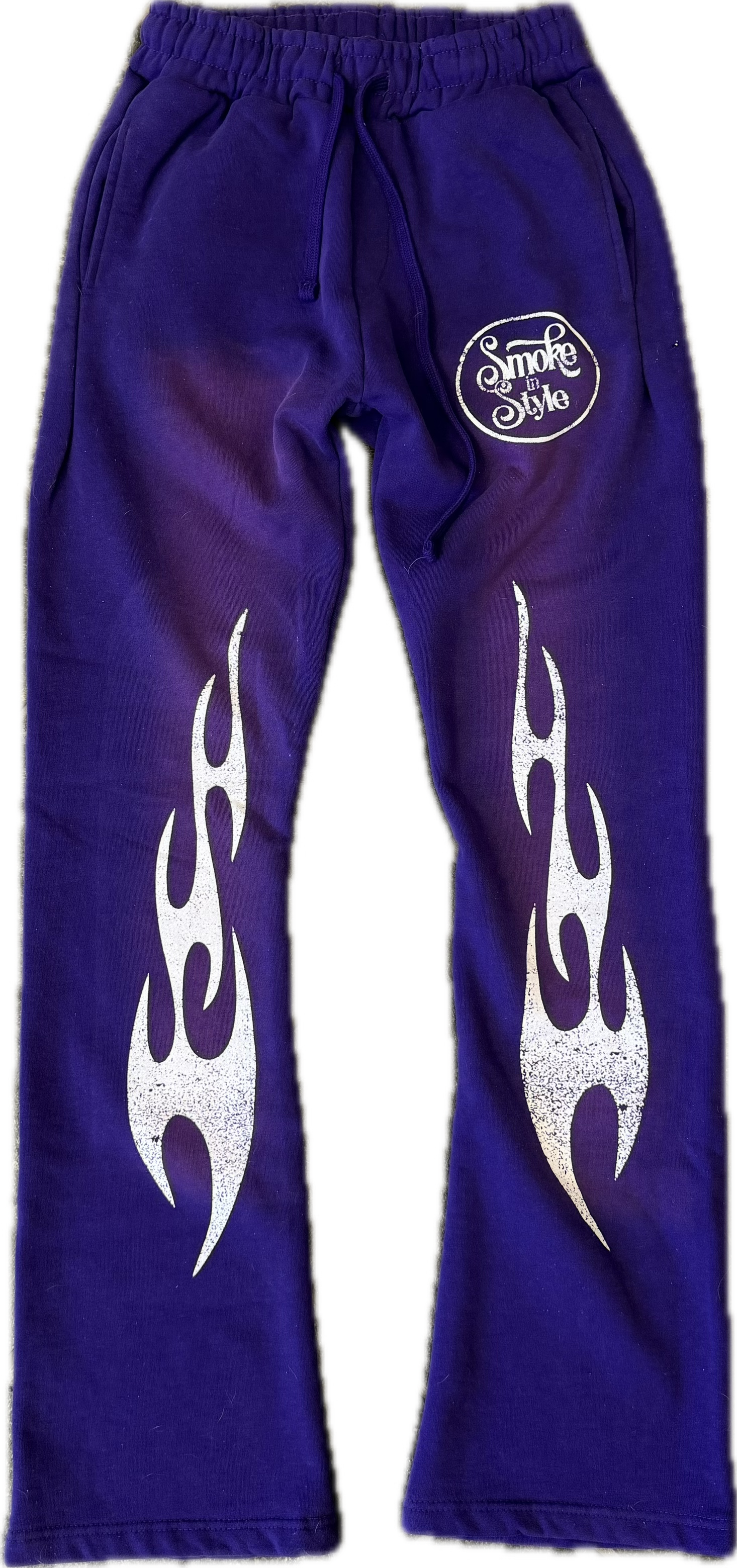 FLAME LOGO SWEAT PANTS PURPLE