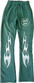 FLAME SWEAT PANTS GREEN